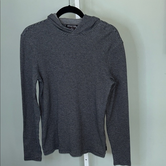 Michael Kors Grey & Black Striped Hoodie Size Small - Picture 1 of 11